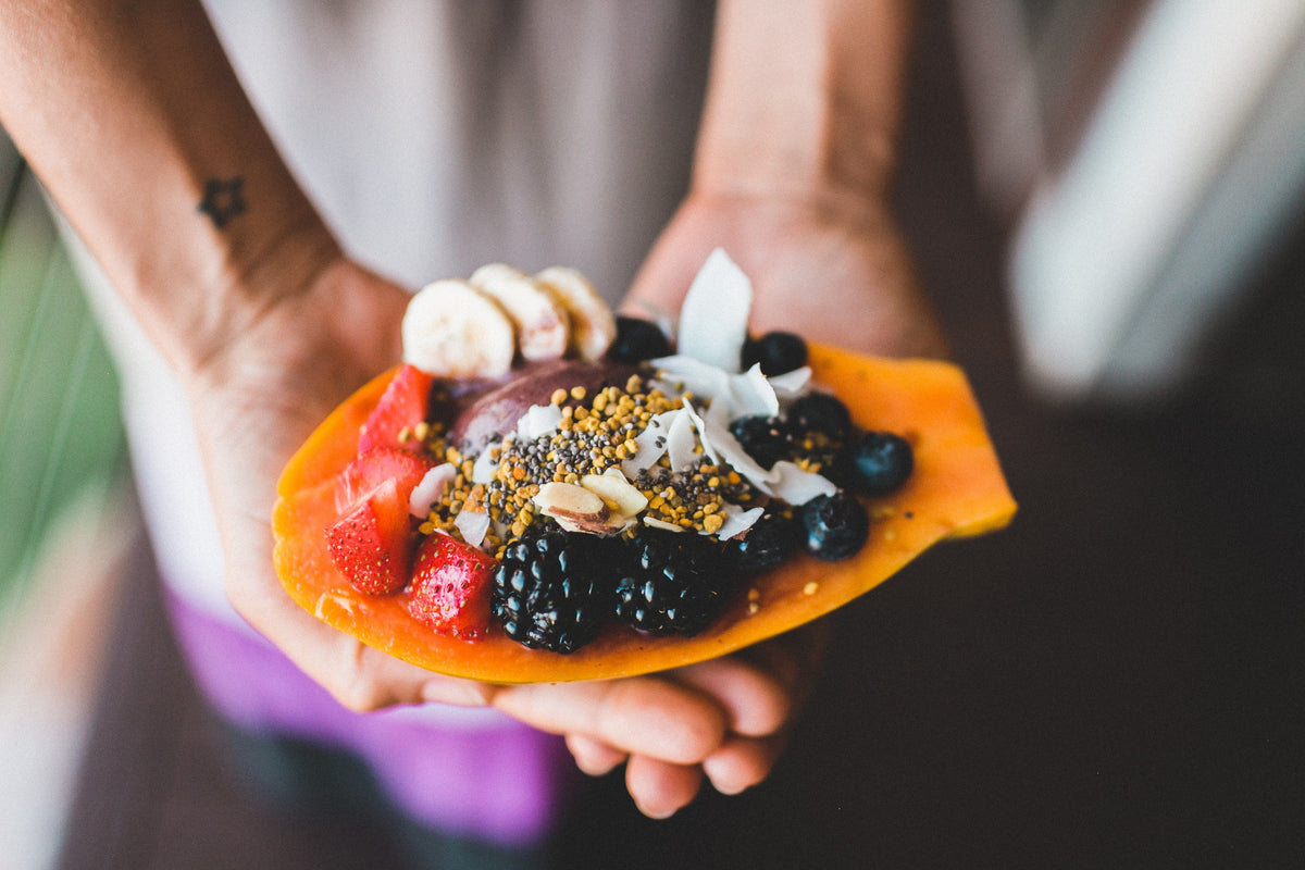 Papaya Boat Fruit Mash – Yogi Granola